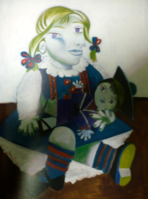 国立新美術館　ピカソ　日之本元極　人形を抱くマヤ